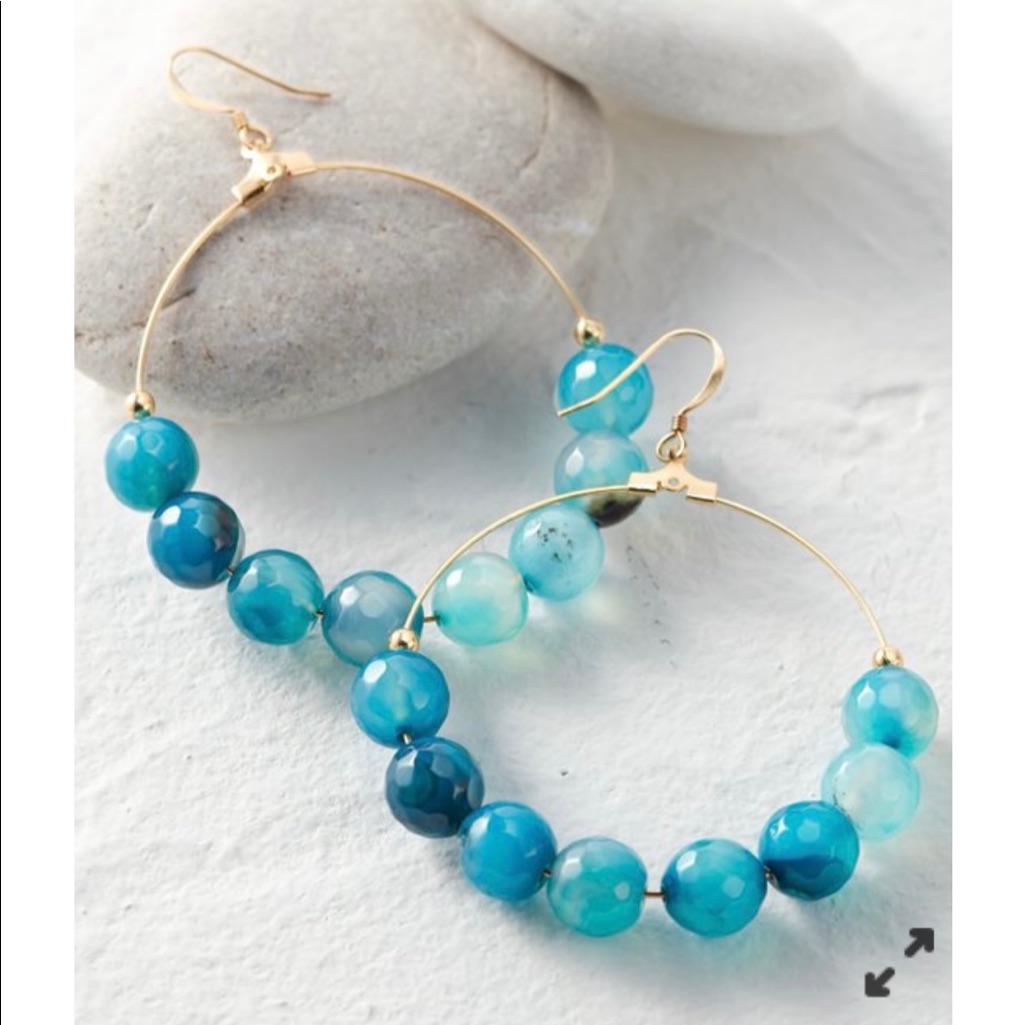Soft Surroundings Agate Hoop Earring